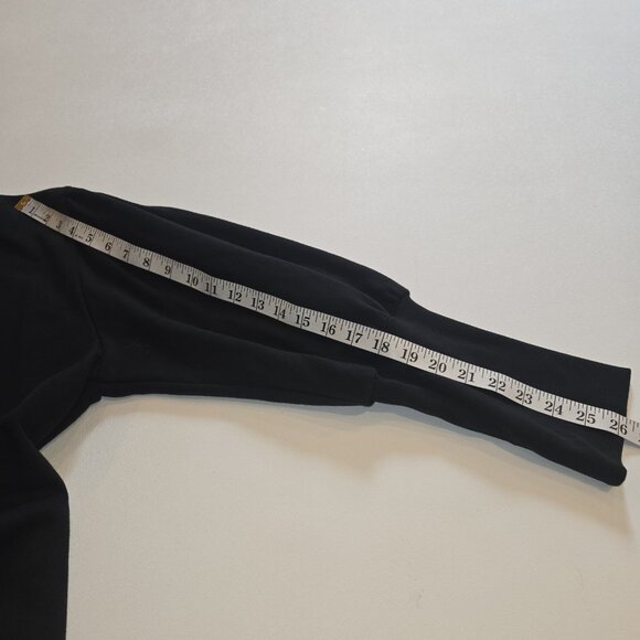 J. Crew Original Puff Sleeve Sweatshirt Dress Black Med Long Sleeve Shift BA957 - Picture 8 of 11